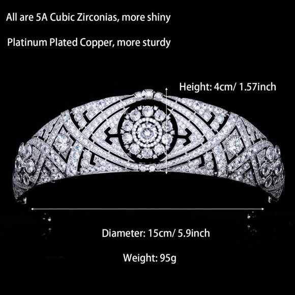 Princess Pearl Silver Tiara Bridal Prom Pageant Wedding Wedding Accessory main image 7